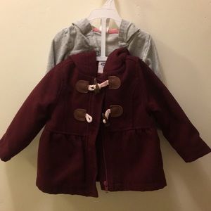 2 fall 🍁coats old navy peacoat | carter's hoodie